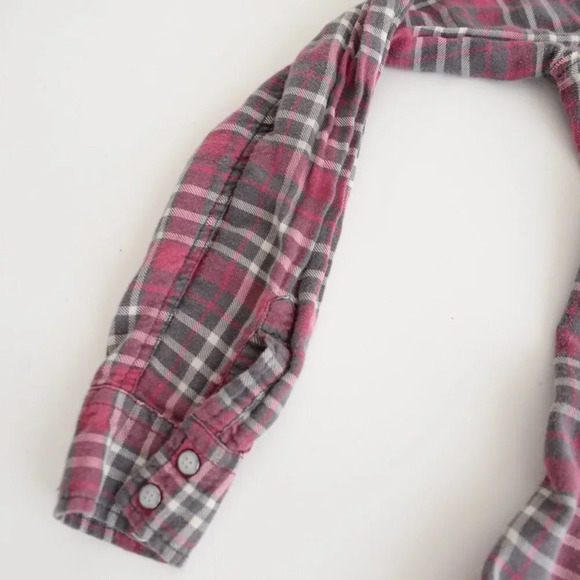 Harley-Davidson Burgundy Checker Snap Front Button Up Shirt Med - Picture 9 of 12